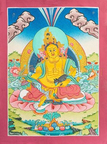Jambhala Thangka: The Bodhisattva of Wealth and Abundance.
