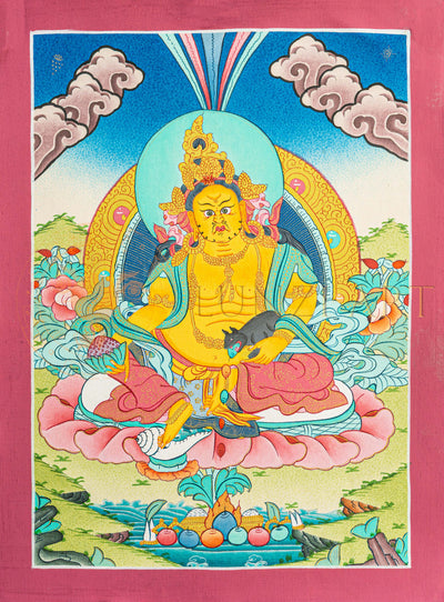 Jambhala Thangka: The Bodhisattva of Wealth and Abundance.