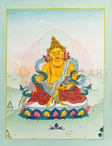Jambhala Thangka: The Bodhisattva of Wealth and Abundance.