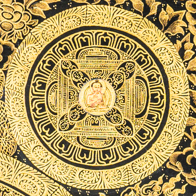The Sacred Mandala Thangka: A Golden Map of the Universe - T-B-HT-BB-TM-0082