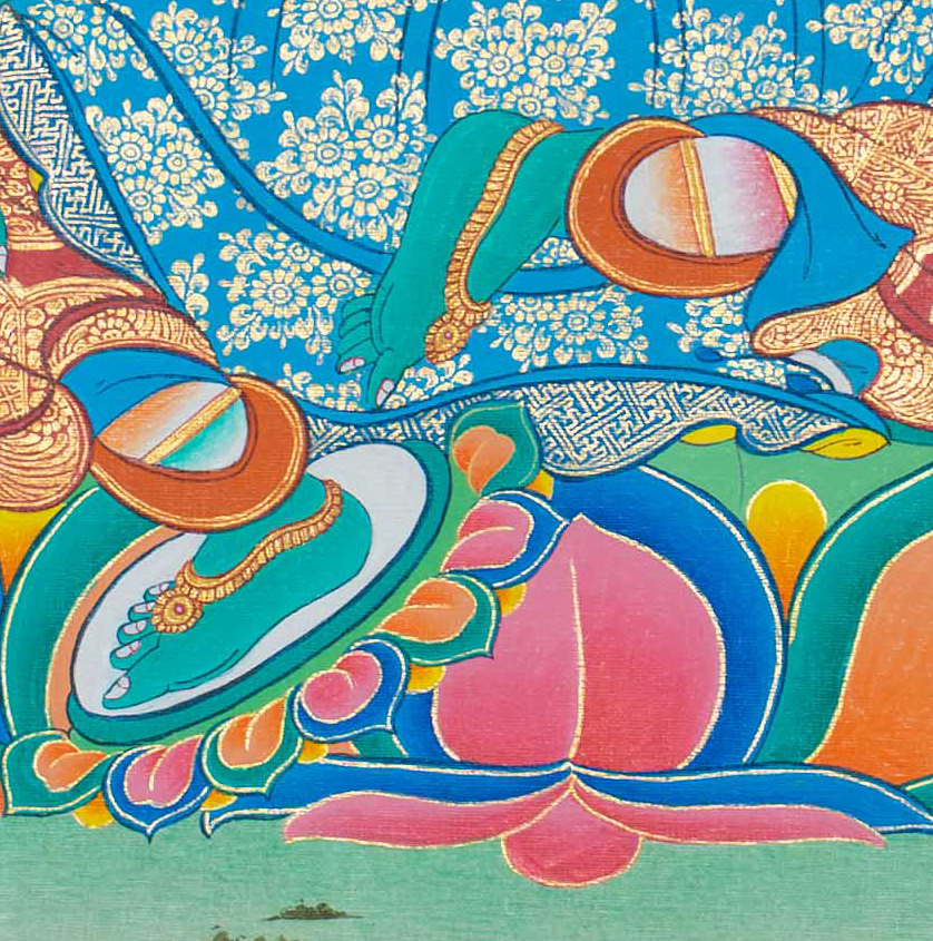 Divine Green Tara Thangka: Embrace Compassion and Protection in Sacred Art - T-S-BT-RB-AU-GT-0113