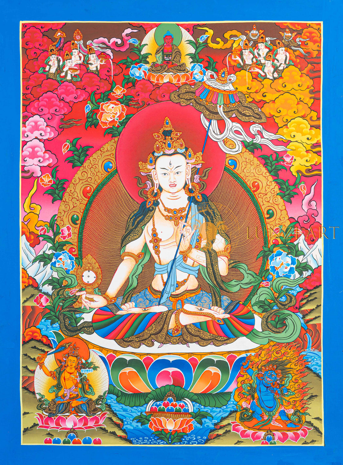 Dukar (Sitatapatra) Thangka: The Golden Umbrella of Boundless Protection - T-N-ET-BB-AU-D-0090