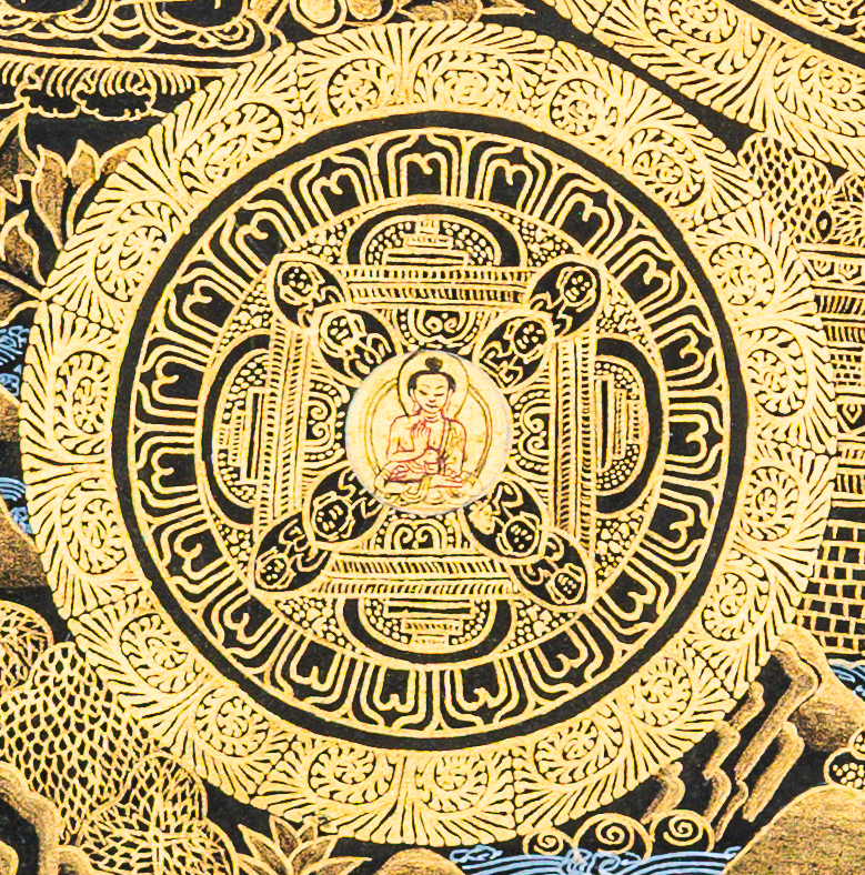 The Sacred Mandala Thangka: A Golden Map of the Universe - T-B-HT-BB-TM-0082