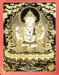Enlightened Buddha Chenrezig Thangka Painting - T-B-HT-RB-C-0027