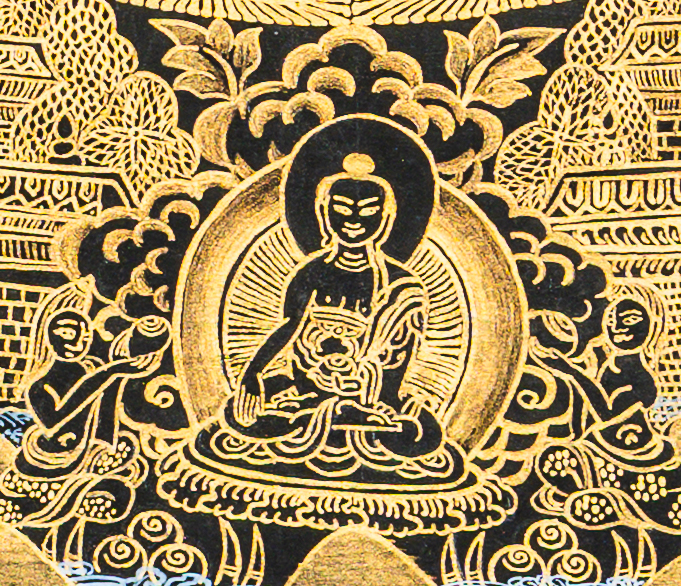 The Sacred Mandala Thangka: A Golden Map of the Universe - T-B-HT-BB-TM-0082