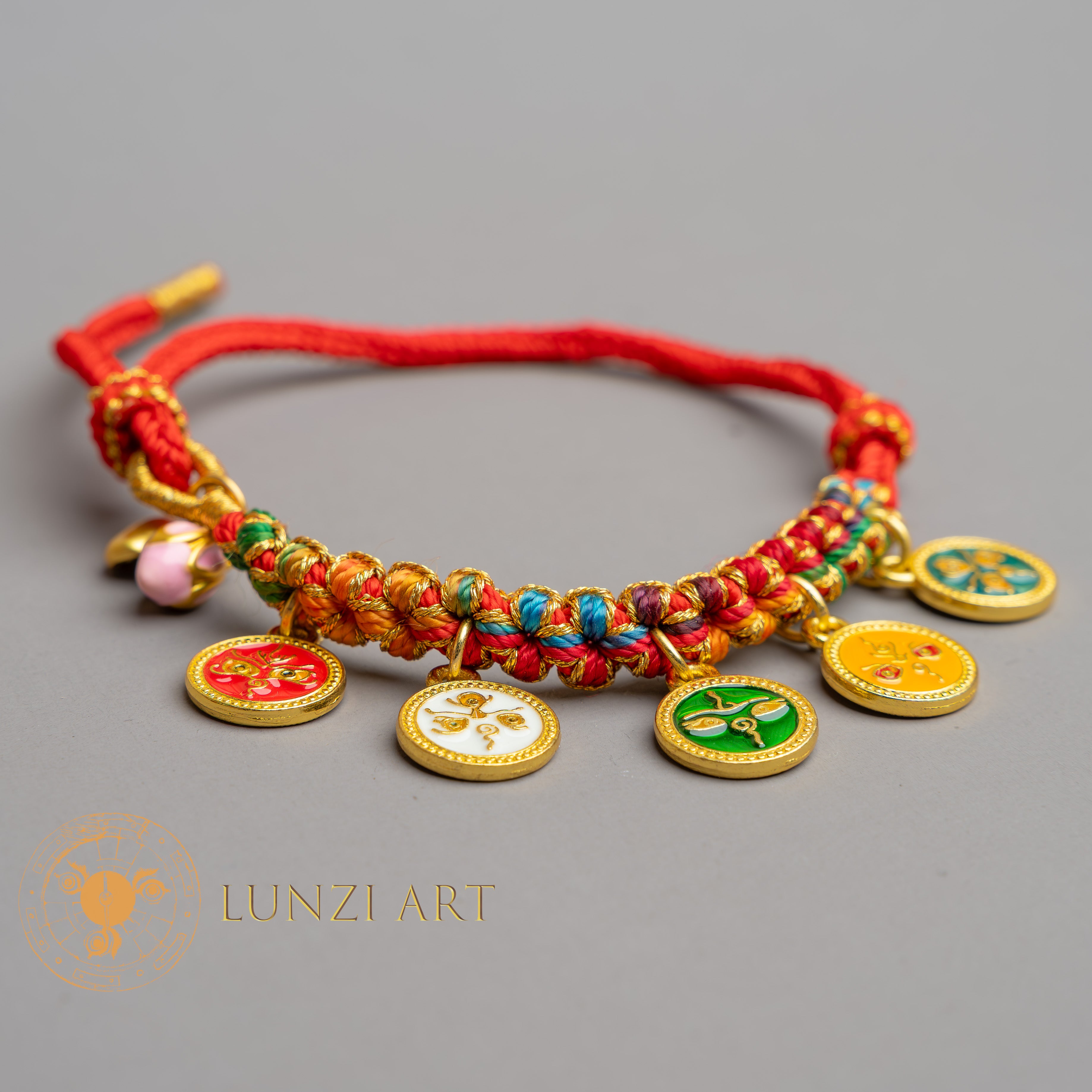 Five God of Wealth Luck Braided Bracelet - Peace, Protection