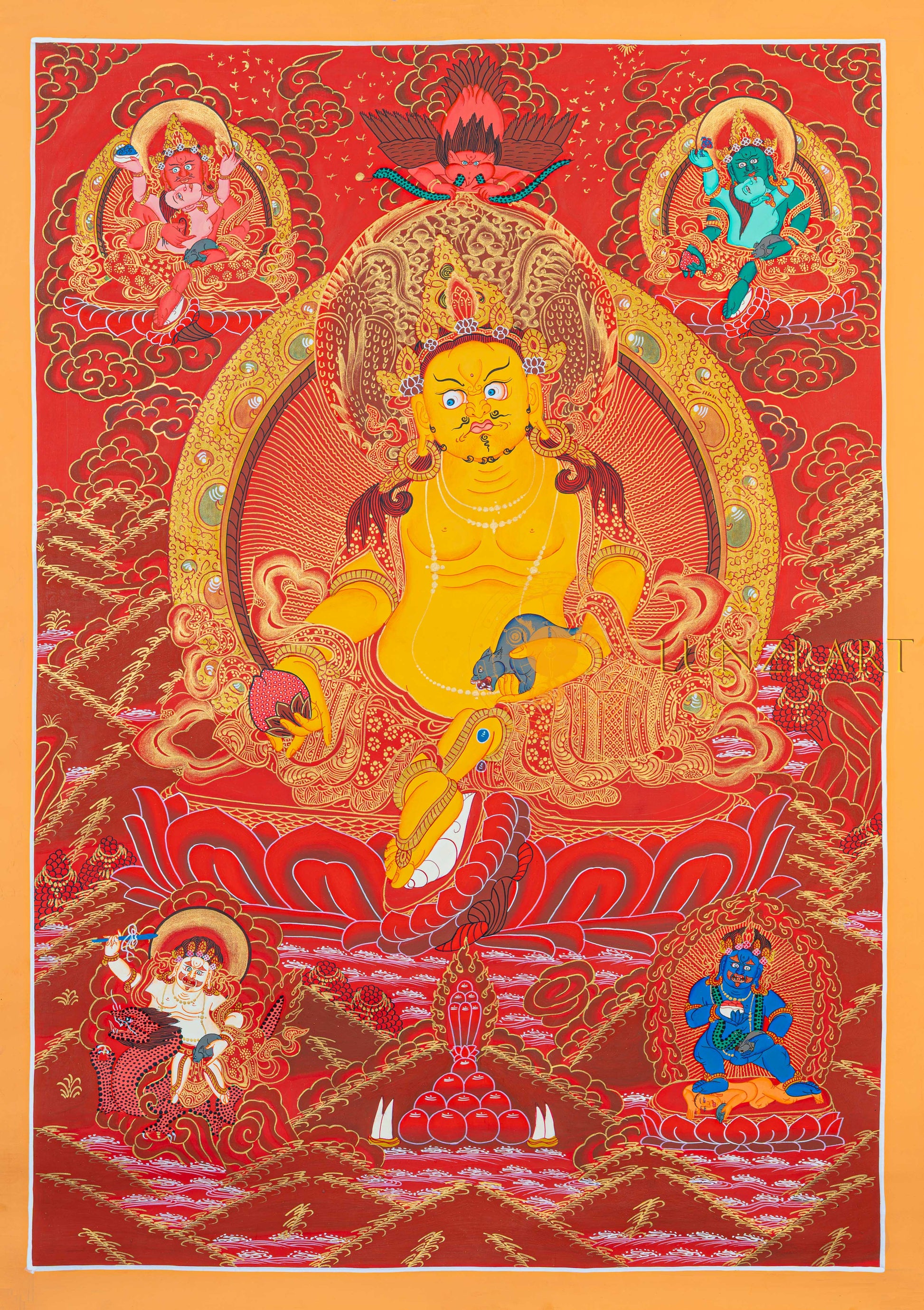 Five Jambhala: The Golden Assembly of Wealth and Prosperity - T-N-MB-RB-J-0002