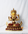 Four-Armed Avalokitesvara Bodhisattva Statue | Copper Gilded, Half Gold Plated - S-P-BA-HG -CG-C-0027