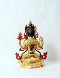 Four-Armed Chenrezig Avalokitesvara Statue | 24k Gold Plated Pure Copper Gilded - statues