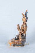 Four Armed Chenrezig Avalokitesvara Statue | Half Gold Plated - statues