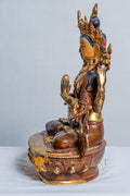 Four-Armed Chenrezig Avalokitesvara Statue | Mercury Gold Plated on Copper - statues