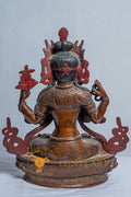 Four Armed Chenrezig Avalokitesvara Statue| Pure Copper - S-B-AS-C-C-0011