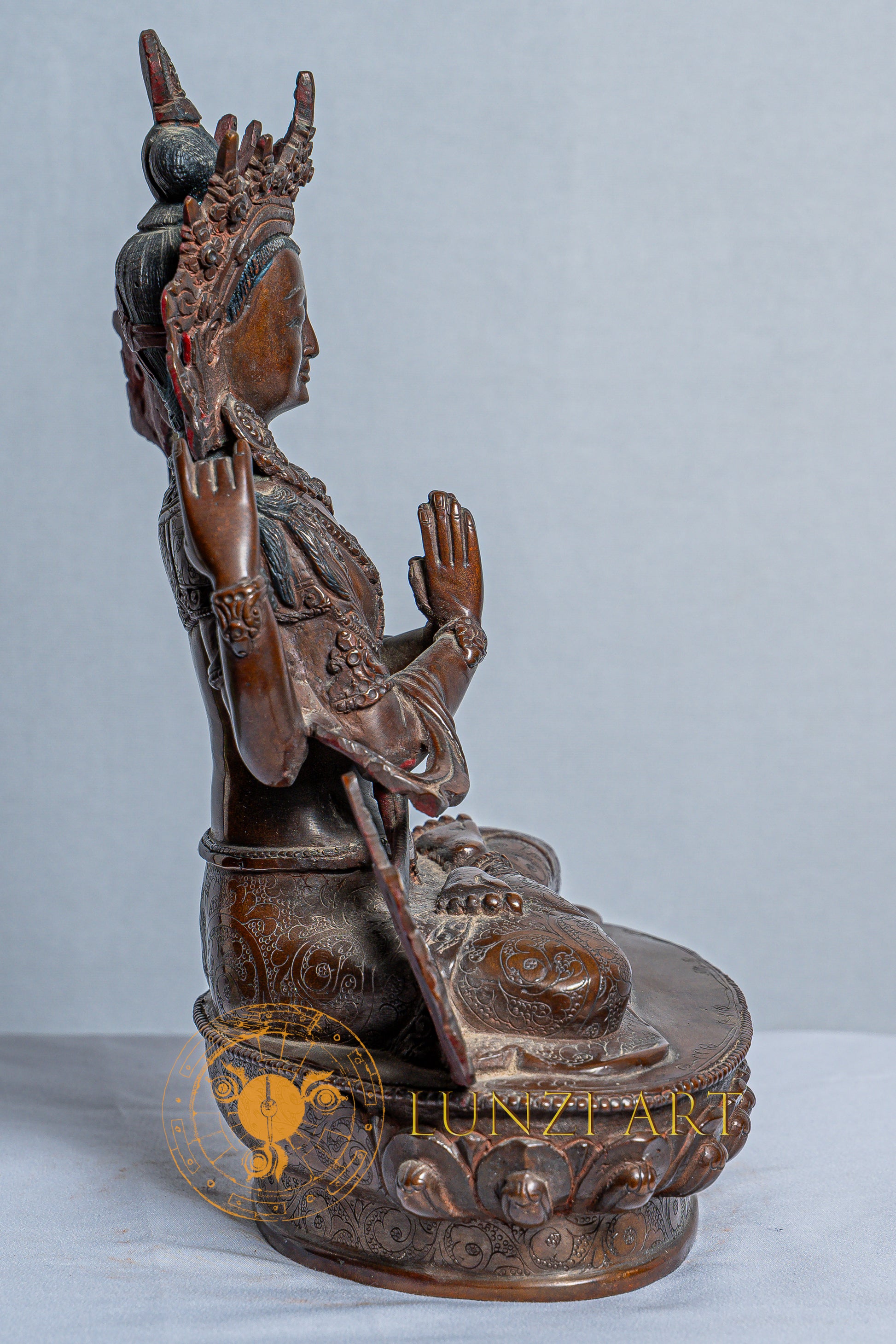 Four Armed Chenrezig Avalokitesvara Statue| Pure Copper - S-B-AS-C-C-0011