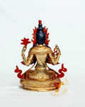 Four-Armed Chenrezig Statue |Brass with 24K Gold Plating - S-B-HT-FG-CG-C-0010
