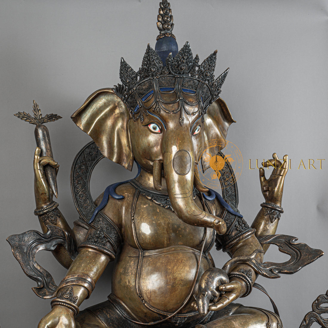 Ganesh Statue | Copper Oxidized - S-P-SS-C-G-00192