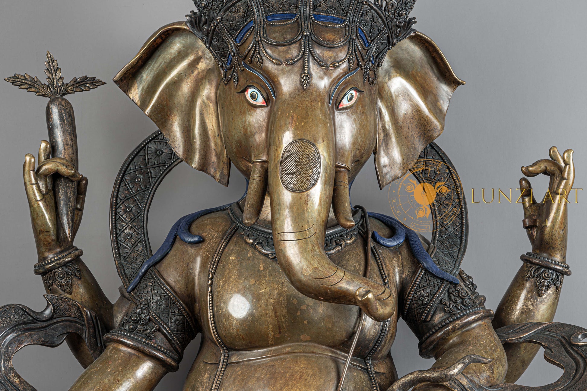 Ganesh Statue | Copper Oxidized - S-P-SS-C-G-00192