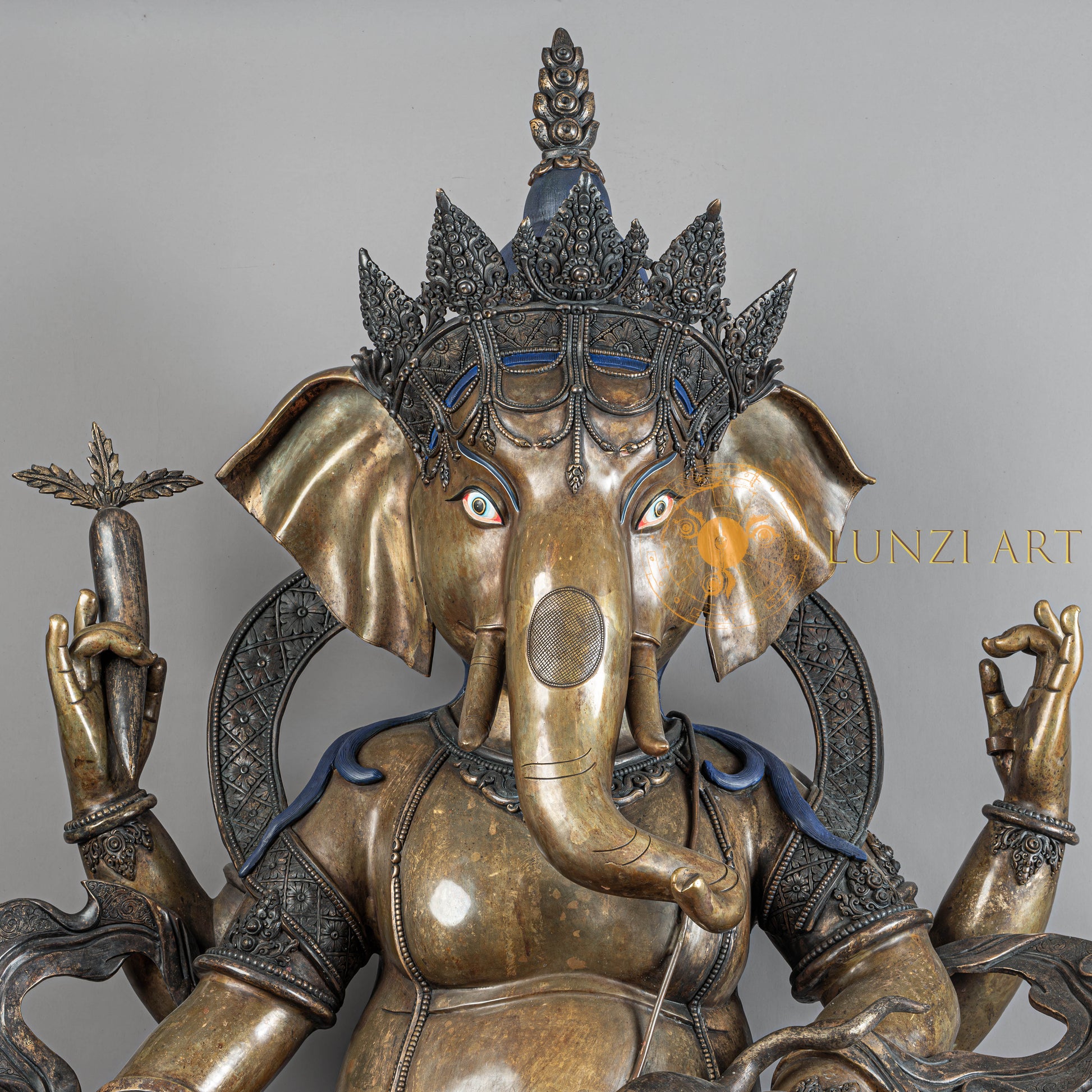 Ganesh Statue | Copper Oxidized - S-P-SS-C-G-00192
