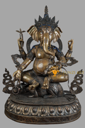 Ganesh Statue | Copper Oxidized - S-P-SS-C-G-00192