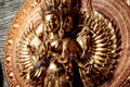 Gold Plated Multi-Faced Thousand-Armed Avalokiteshvara Statue - S-P-SS-C-TAA-0001