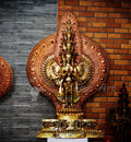 Gold Plated Multi-Faced Thousand-Armed Avalokiteshvara Statue - S-P-SS-C-TAA-0001