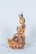 Green Tara | Half Gold Plated - statues