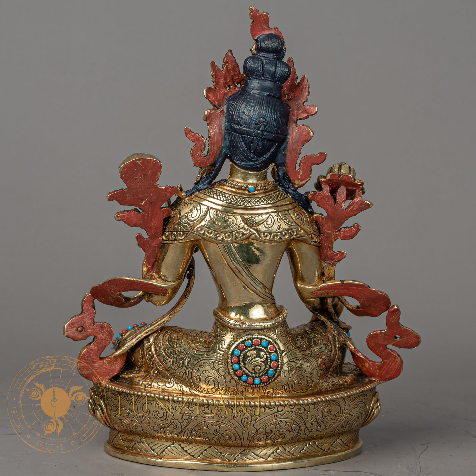 Green Tara | Handmade Copper Fully Gold-Plated Statue - S-P-BA-FG-CG-GT-00204
