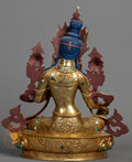 Green Tara Sculpture | Handmade Copper Fully Gold Plated Statue - S-P-SS-FG-CG-GT-0135