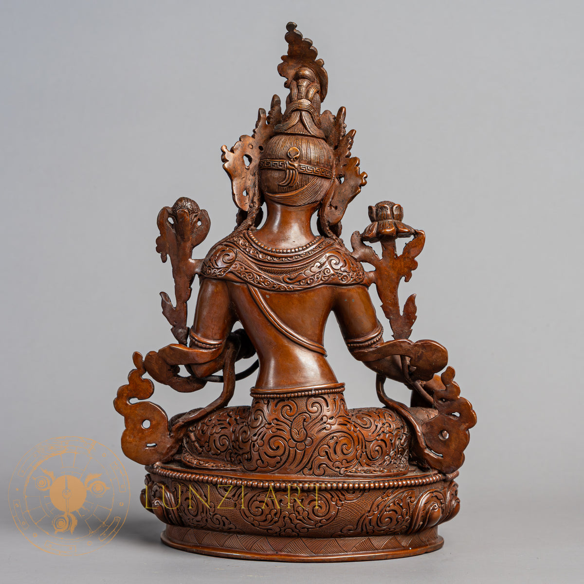 Green Tara Statue | Copper Oxidized - S-P-R-C-GT-00216
