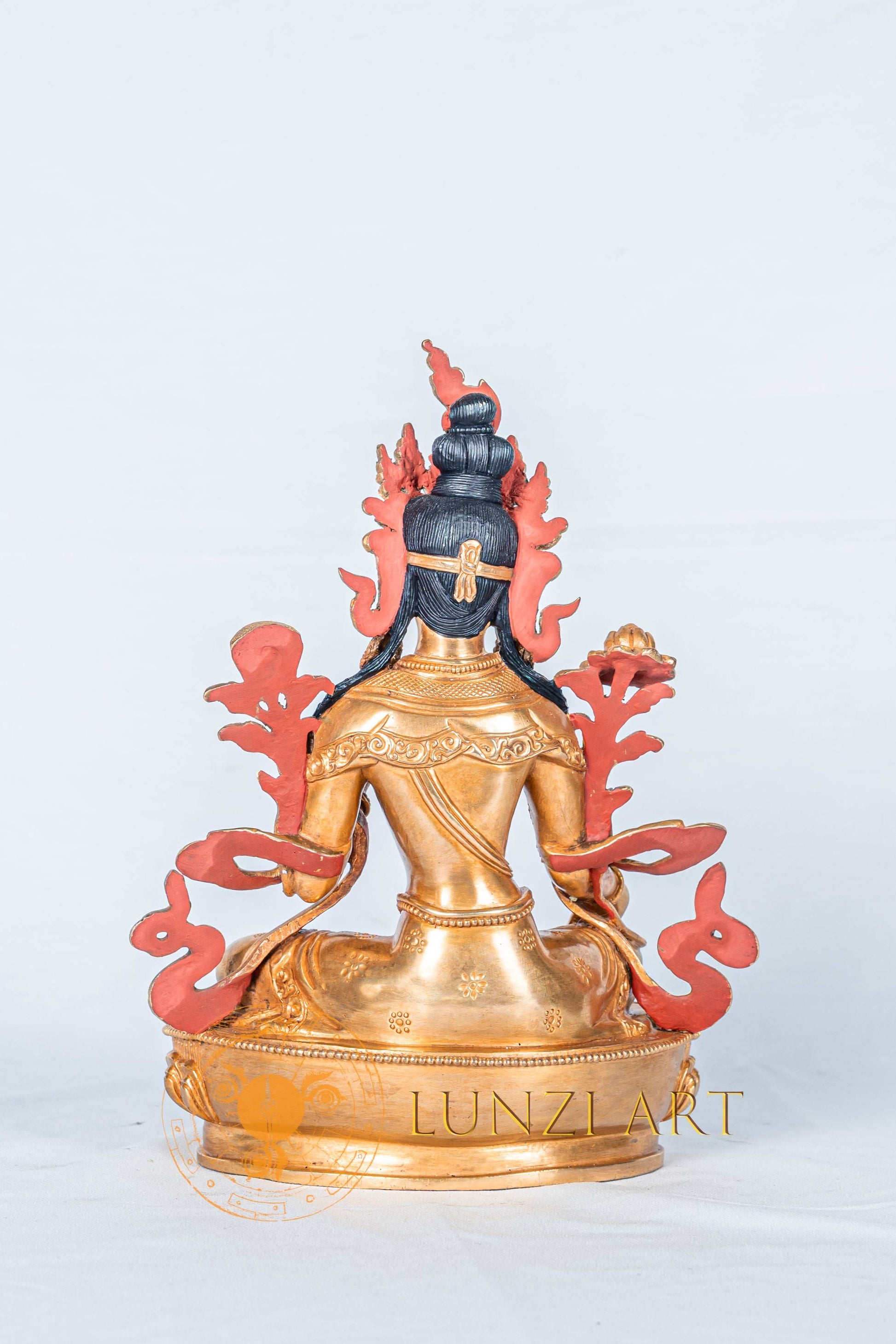 Green Tara Statue | Fully Gold-Plated Copper - statues