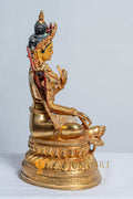 Green Tara Statue | Mercury Gold Plated on Copper - statues