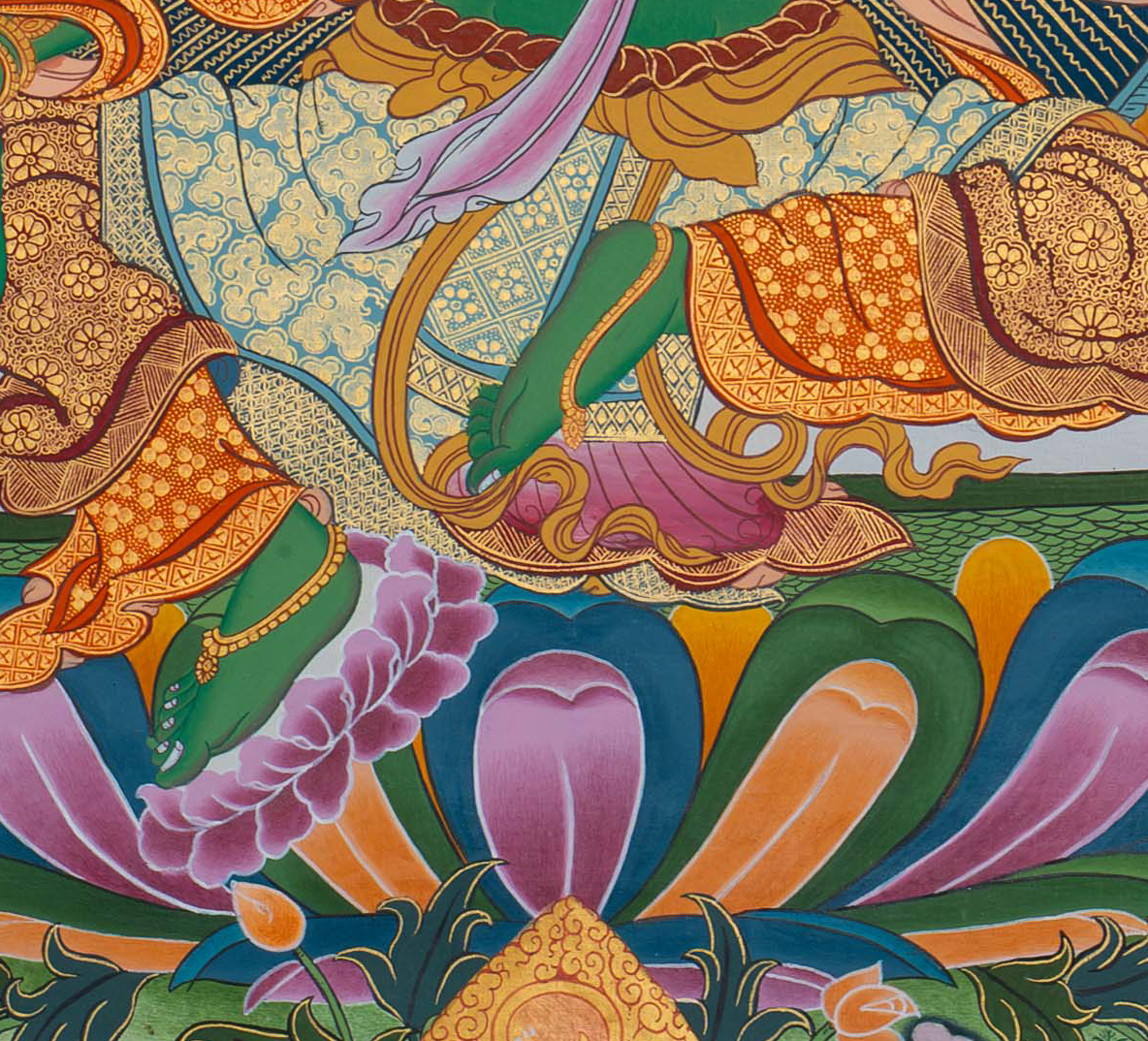 Green Tara Thangka: The Radiant Mother of Compassion - T-S-BT-SB-AU-GT-0120