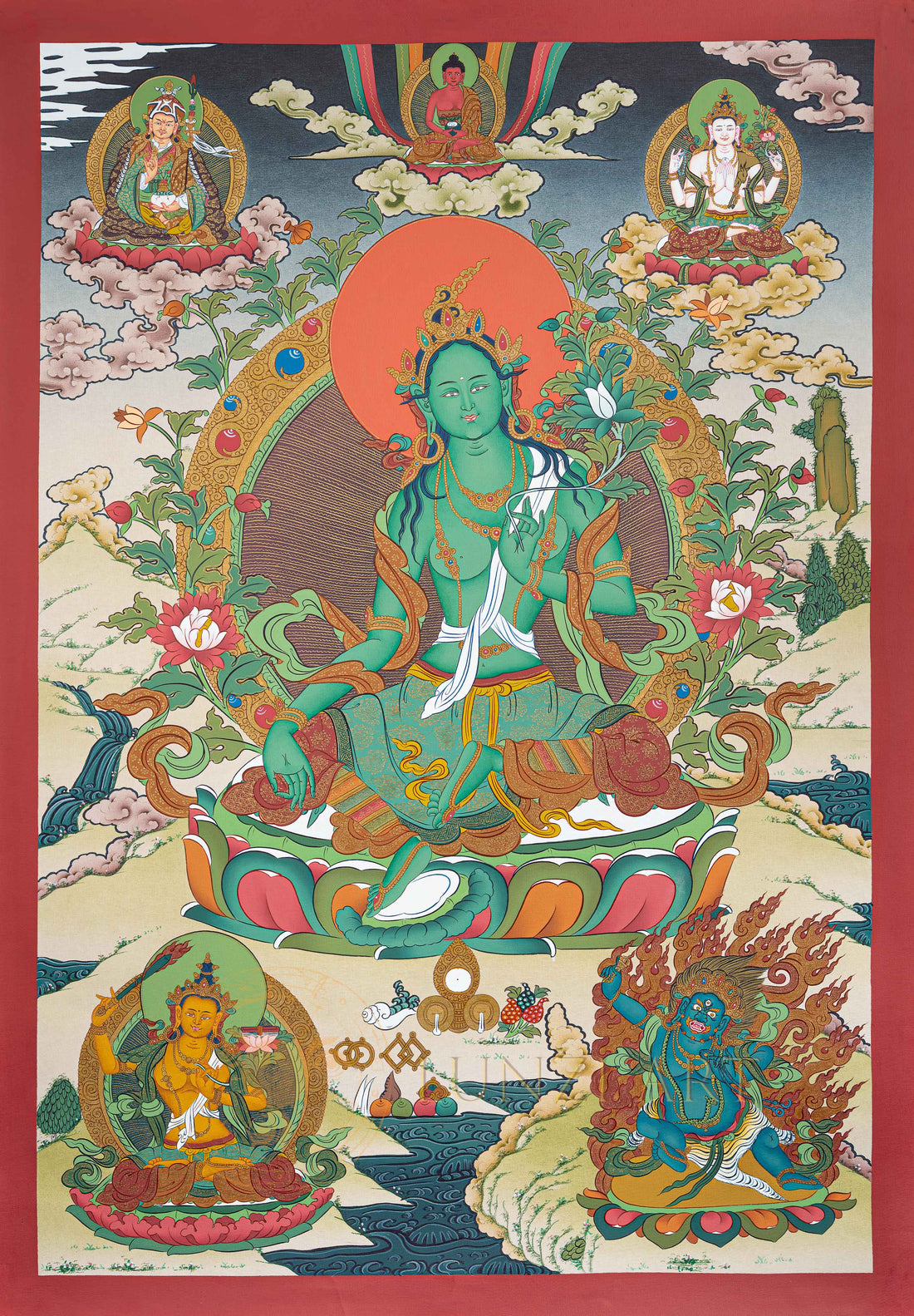 Green Tara Thangka: The Swift Liberator and Compassion in Action - T-N-ET-CB-GT-0018