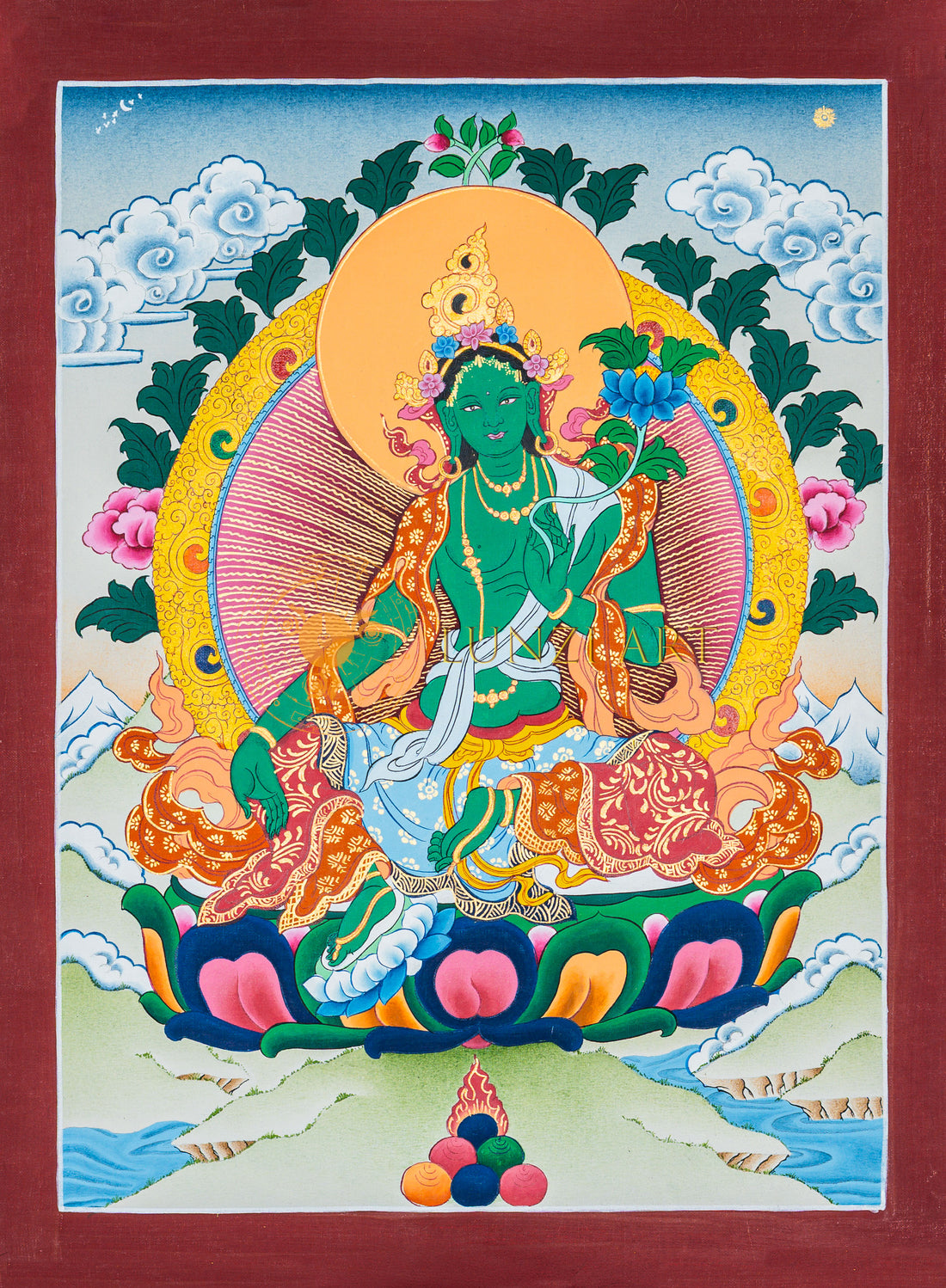 Green Tara Thangka: The Swift Liberator of Active Compassion - T-B-HT-BB-GT-0068