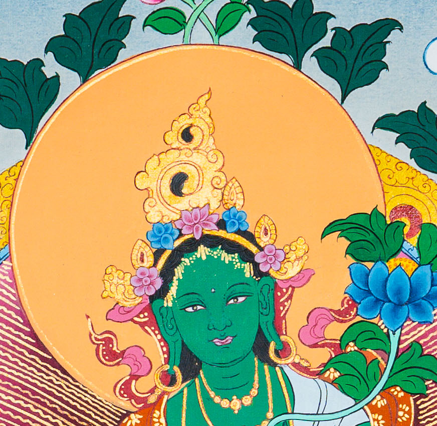 Green Tara Thangka: The Swift Liberator of Active Compassion - T-B-HT-BB-GT-0068