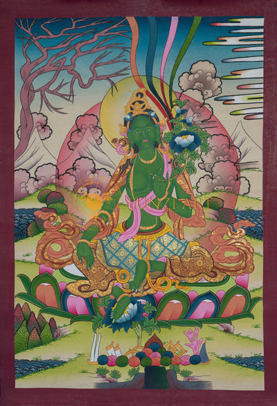 Green Tara Thangka: The Swift Mother of Compassion