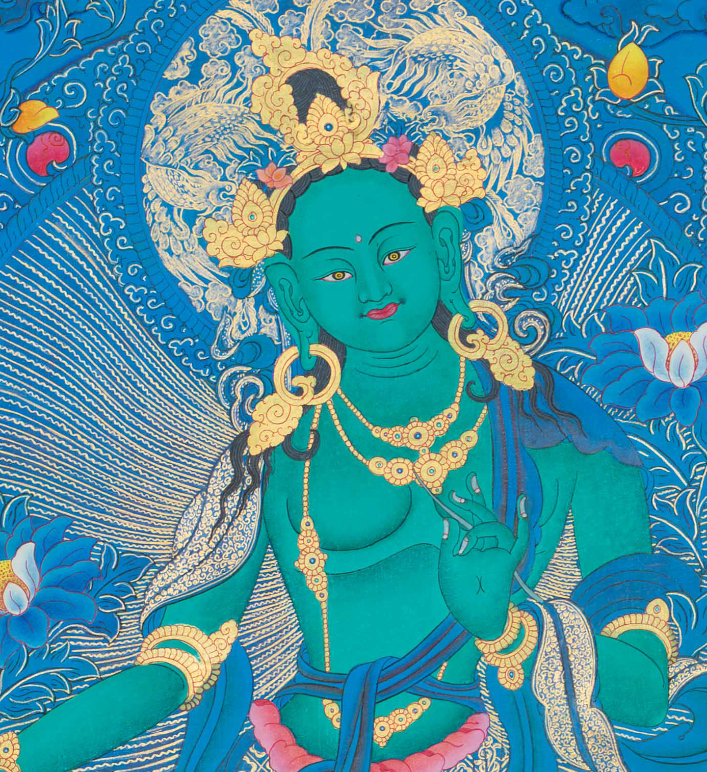 Green Tara Thangka: The Swift Mother of Liberation - T-S-BT-RB-AU-GT-0122