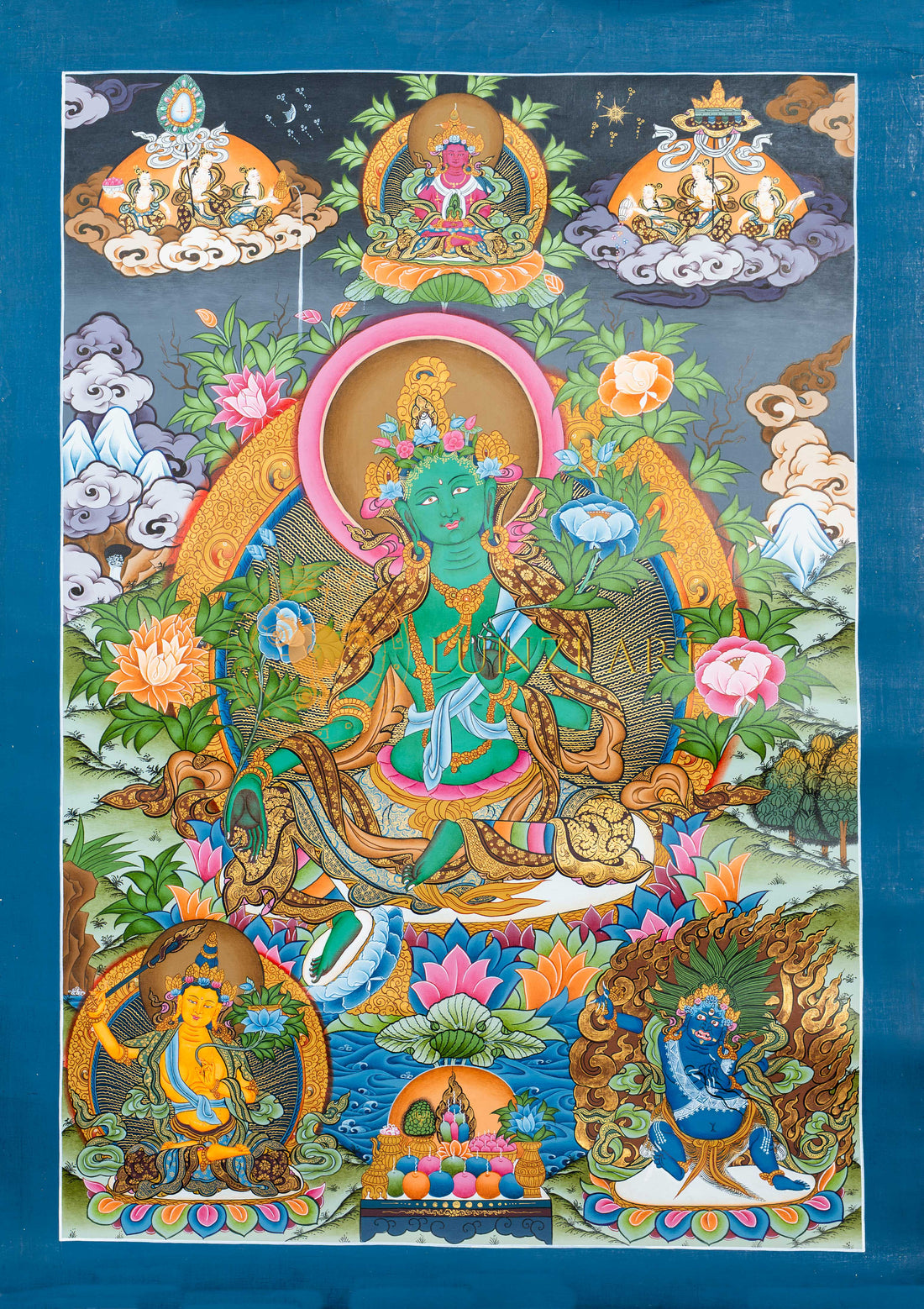 Green Tara – The Compassionate Savior Thangka - Thangka