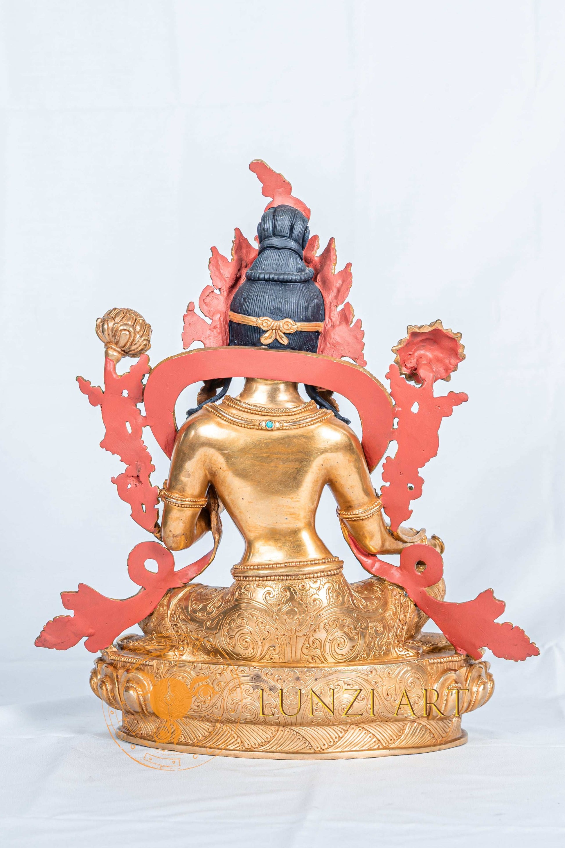 Green Tara statue | Copper with 24K Gold Plating - statues