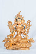 Green Tara statue | Copper with 24K Gold Plating - statues