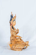 Green Tara statue | Copper with Full 24K Gold Plating - S-B-RM-FG-CG-GT-0085