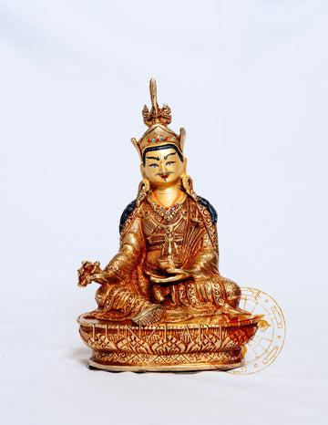 Guru Rinpoche (Padmasambhava) Statue | Brass with 24k Gold Plating - statues