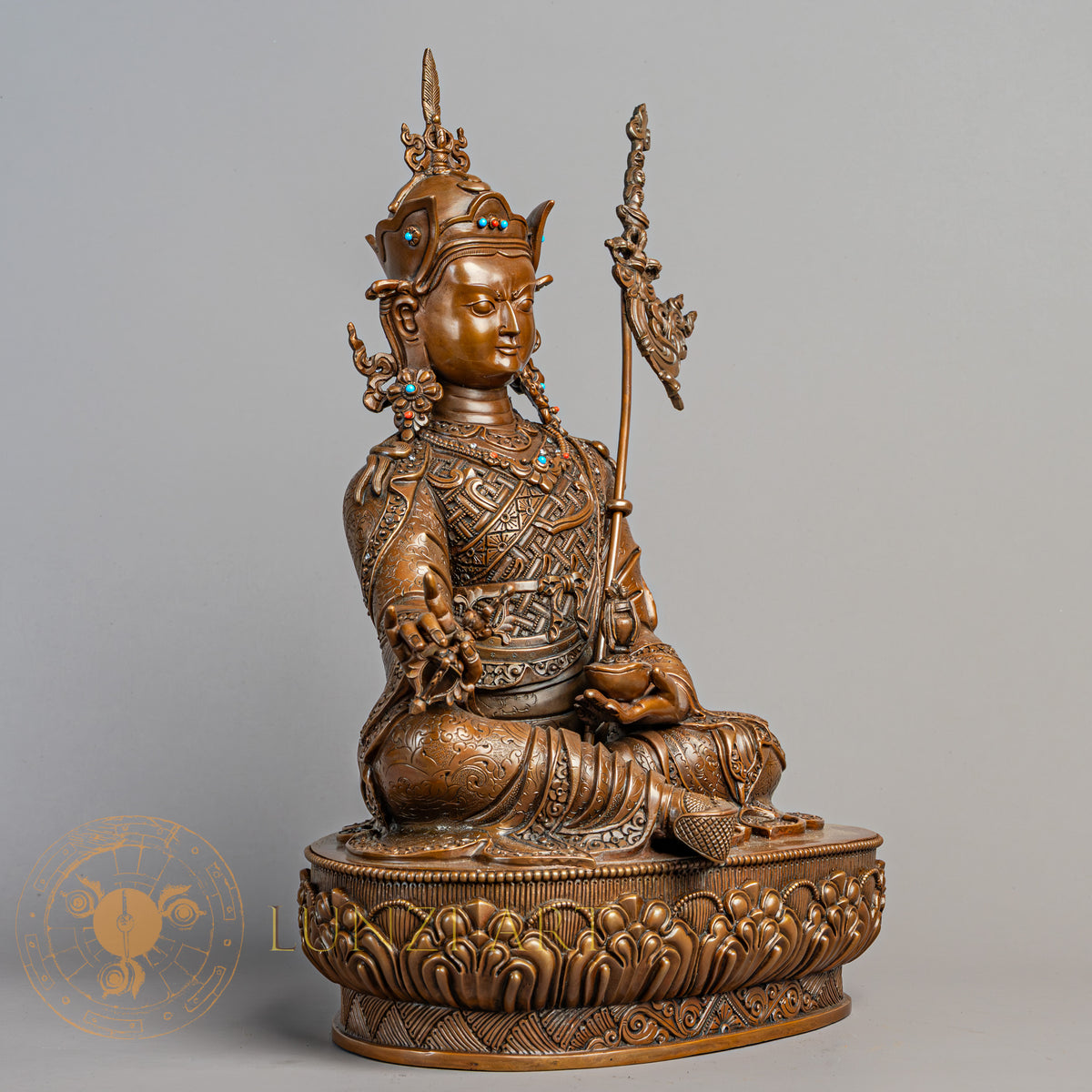 Guru Rinpoche (Padmasambhava）Statue | Copper Oxidized - S-P-R-C-GR-00223