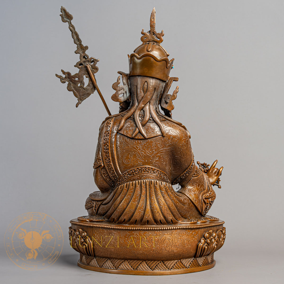 Guru Rinpoche (Padmasambhava）Statue | Copper Oxidized - S-P-R-C-GR-00223