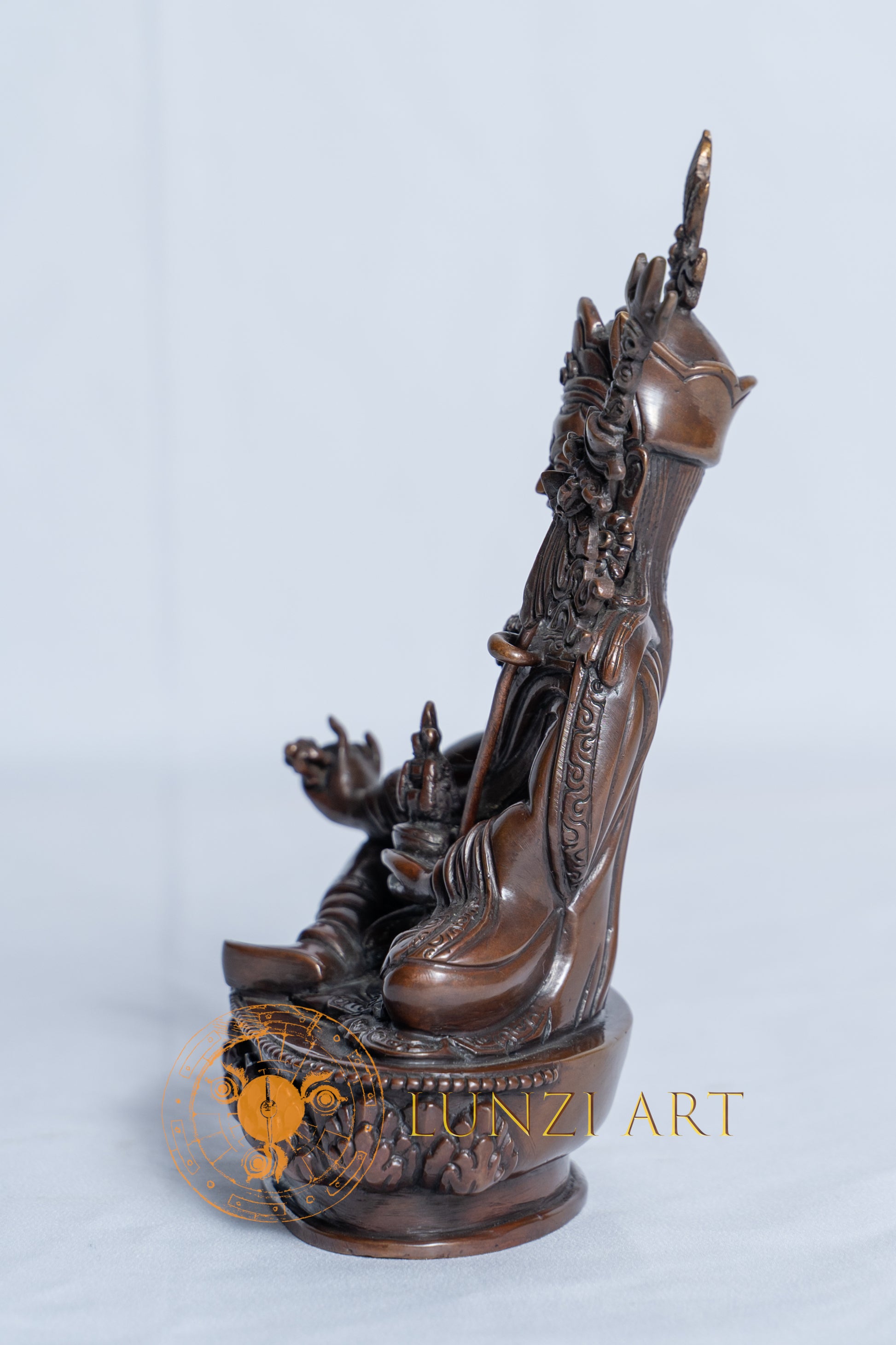 Guru Rinpoche(Padmasambhava）Statue | Copper Oxidized - statues