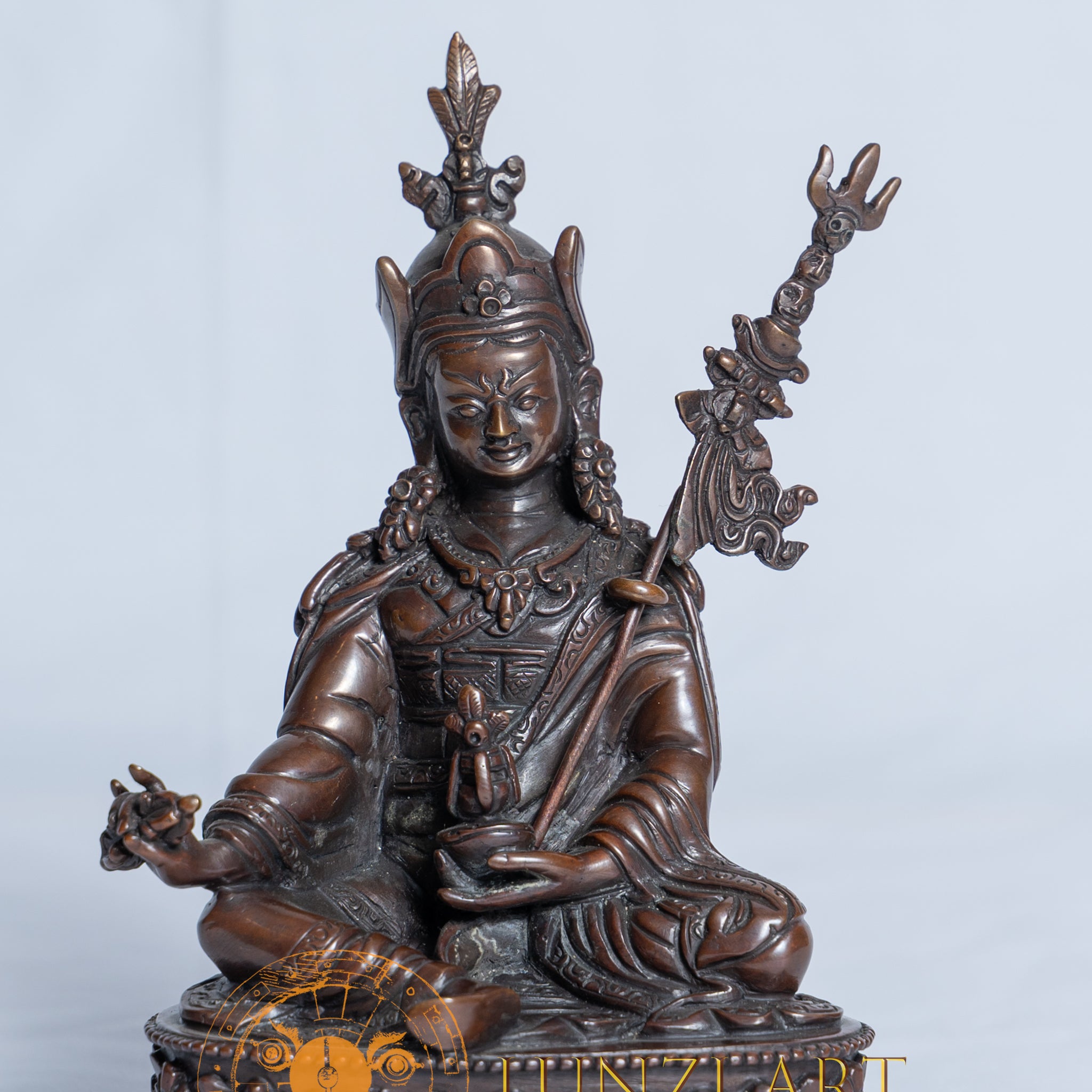 Guru Rinpoche(Padmasambhava）Statue | Copper Oxidized - statues