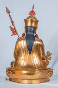 Guru Rinpoche (Padmasambhava) Statue | Copper with Full Gold Plating - statues