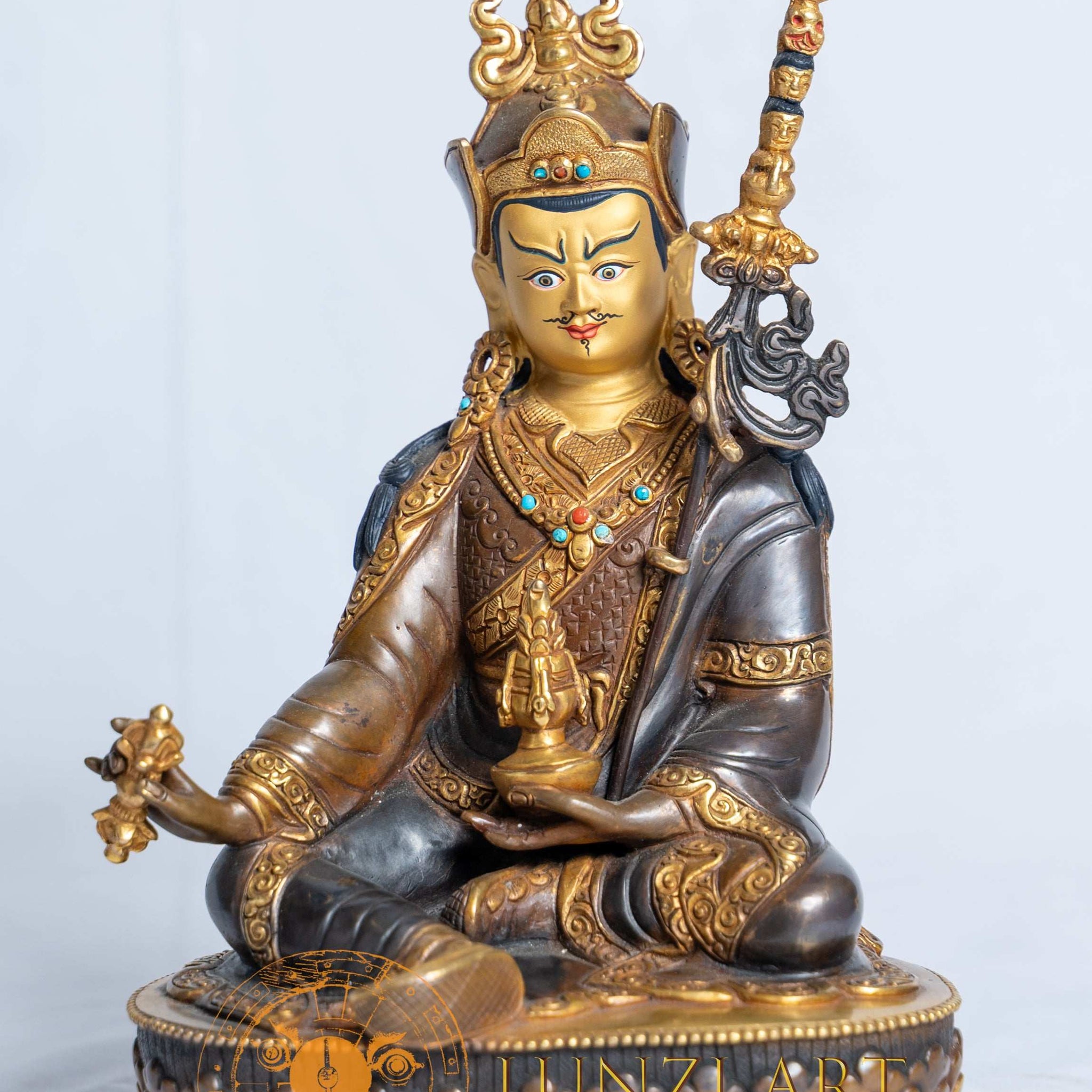Guru Rinpoche(Padmasambhava) Statue| Copper with Half Gold Plated - statues