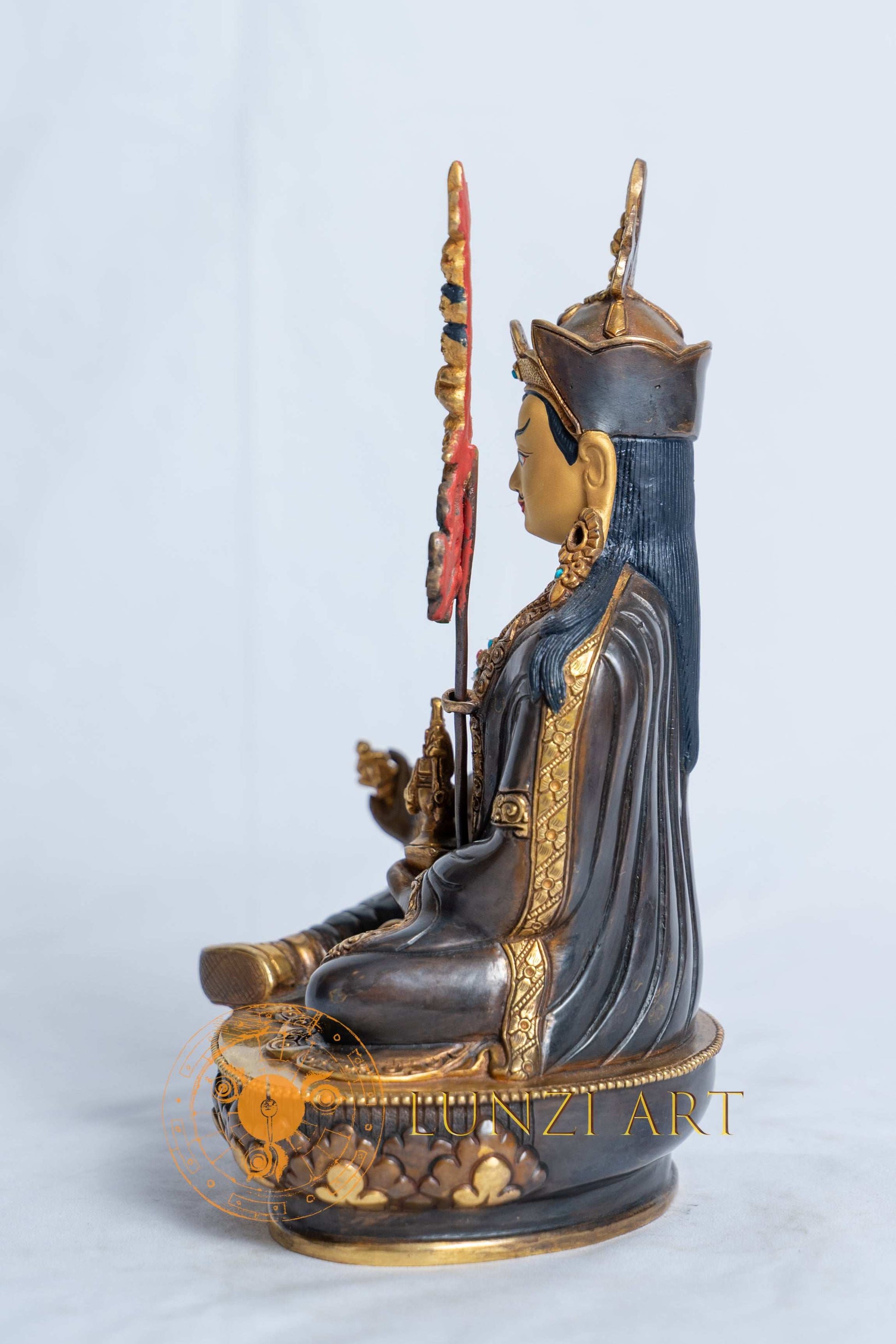 Guru Rinpoche(Padmasambhava) Statue| Copper with Half Gold Plated - statues