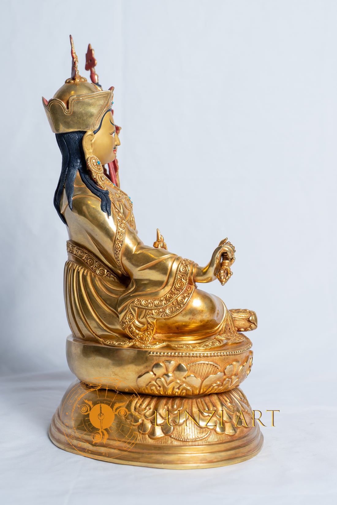 Guru Rinpoche(Padmasambhava）Statue | Fully Gold Plated Copper - statues