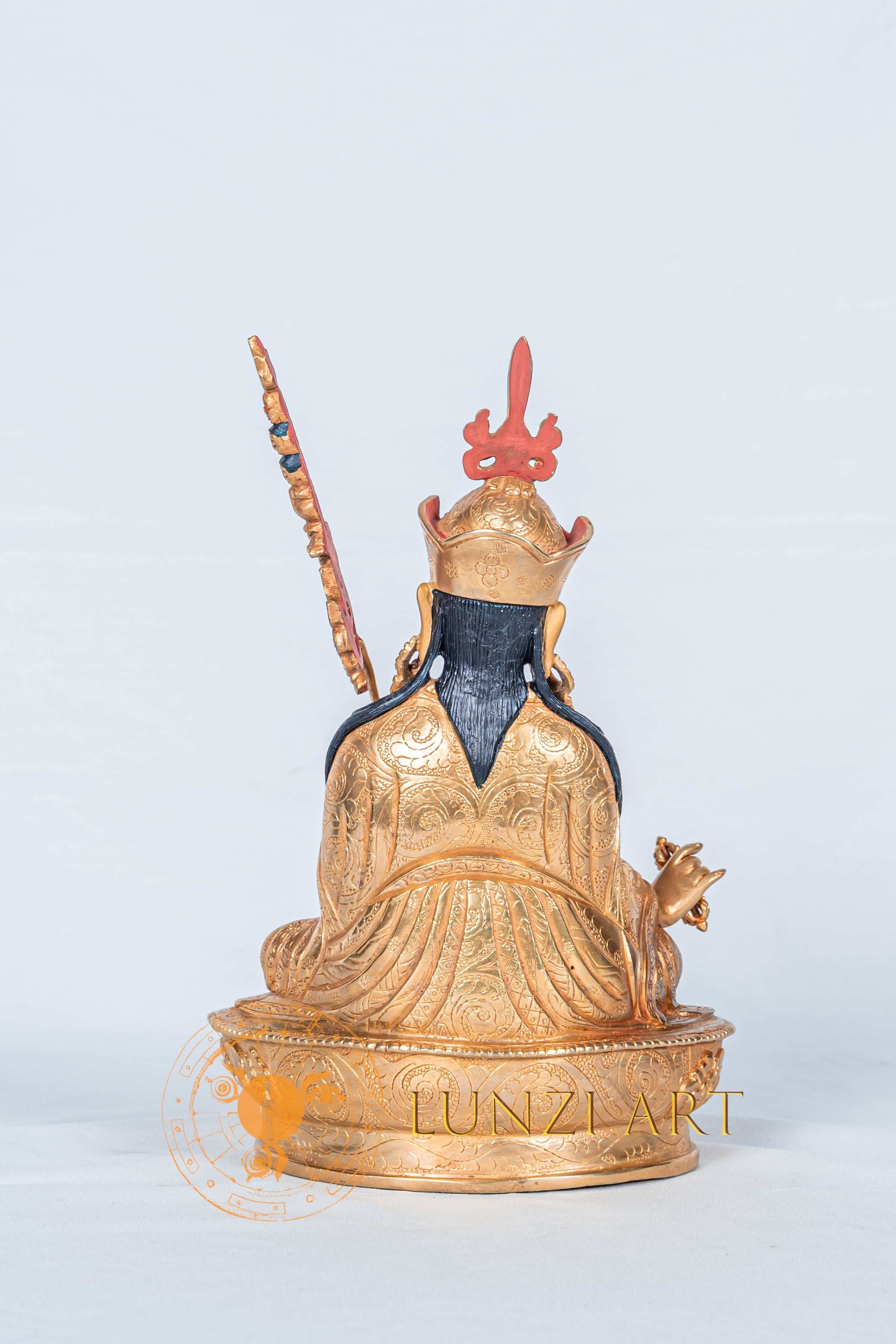 Guru Rinpoche (Padmasambhava) Statue | Fully Gold-Plated Copper - statues